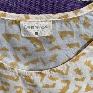 Cropped abstract print top by Curator